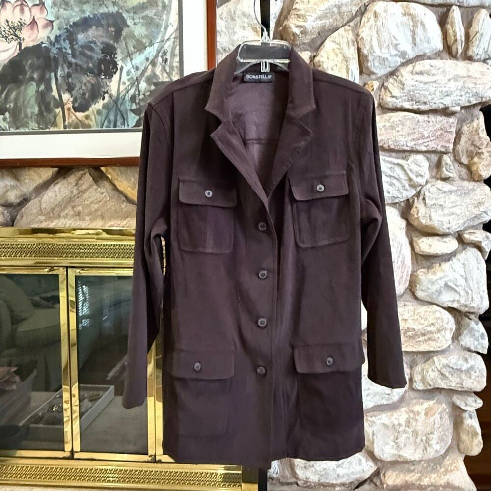 Vintage Donatella Safari Jacket/top size L utility casual button up utilitarian